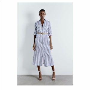 BRAND NEW ZARA DRESS! WITH TAGS! NEVER WORN!  Size small. Linen material.